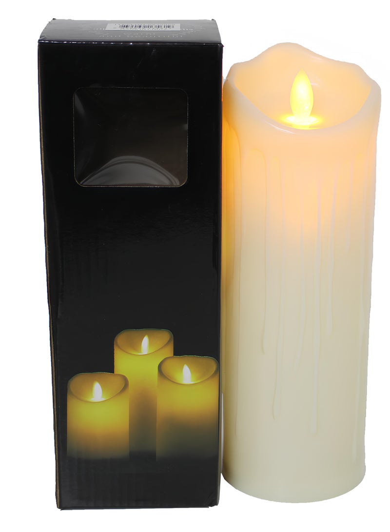 LED Light Flameless & Smokeless Candle Perfect for Home Decoration, Birthdays, Christmas, and Gifts (Warm, 7.5x22 cm)