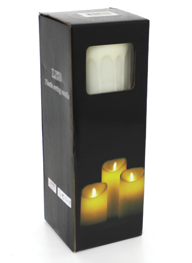 LED Light Flameless & Smokeless Candle Perfect for Home Decoration, Birthdays, Christmas, and Gifts (Warm, 7.5x22 cm)