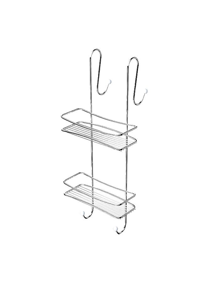 Primanova 2-Tier Anti Corrosive Hanging Shower Caddy Silver 62 x 25 x 10 cm - Image 1