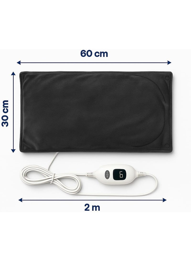 وسادة تدفئة كهربائية لتدليك الجسم - وسادة حرارية علاجية لتسكين آلام الظهر والأكتاف - مريحة للاستخدام المنزلي بغطاء قابل للغسل وسلك طويل - Image 3