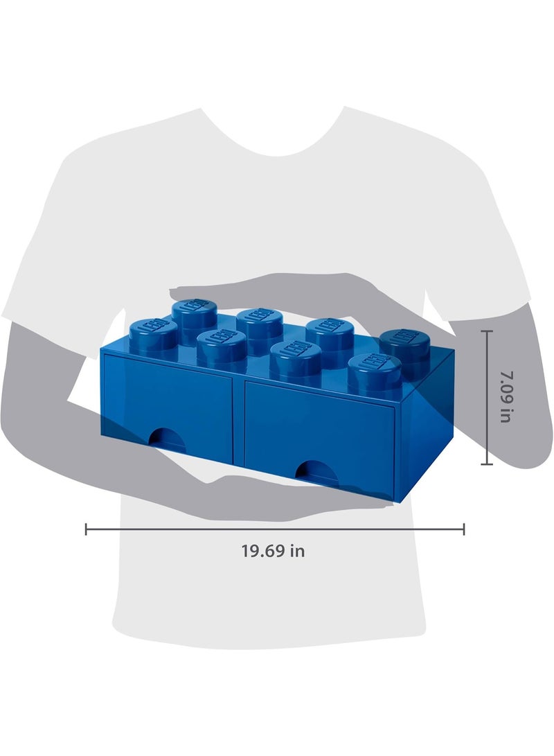 Room Copenhagen, LEGO Brick Drawer - Stackable Storage and Décor - Brick 8, Bright Blue - Image 2