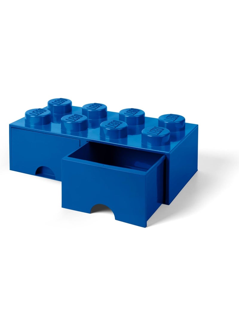 Room Copenhagen, LEGO Brick Drawer - Stackable Storage and Décor - Brick 8, Bright Blue - Image 1