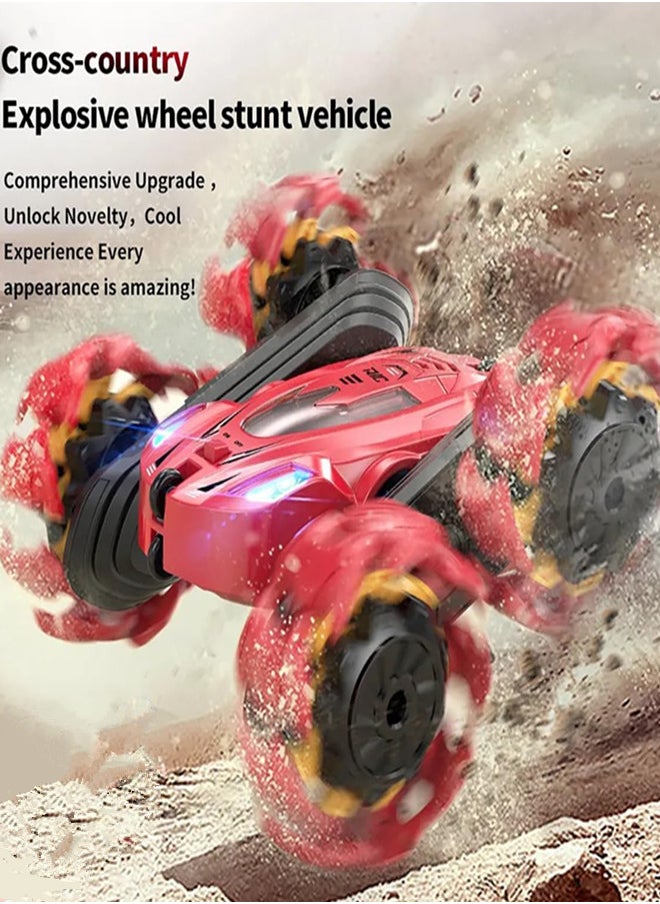 General RC Stunt Car, 2.4GHz Explosive Remote Control Car, Double-Sided 360° Flips RC Cars for Kids  - Image 4