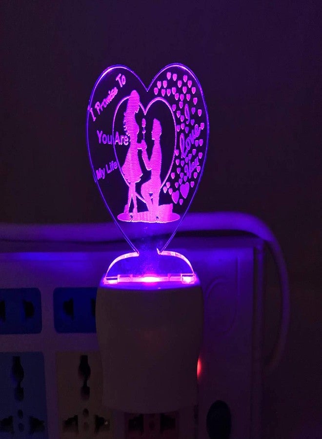 LYNREX Plastic Night Lamp, Multicolour (D2) - Image 1