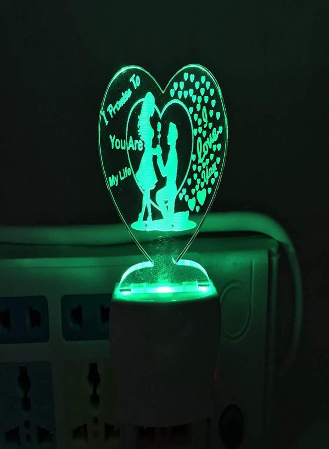 LYNREX Plastic Night Lamp, Multicolour (D2) - Image 3