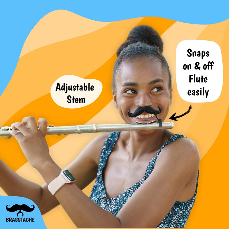 Brasstache Flute-stache - The Original Clip-on mustache for Flute by Brasstache - Image 4
