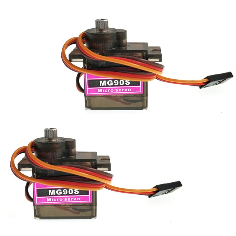 Maxmoral 2pcs MG90S 9g Metal Gear Micro Tower Pro Servo Upgraded SG90 Digital Micro Servos for RC Vehicle Helicopter Boat Car Models - Image 2