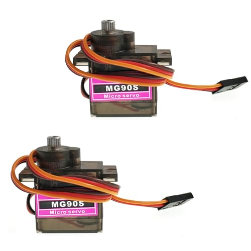 Maxmoral 2pcs MG90S 9g Metal Gear Micro Tower Pro Servo Upgraded SG90 Digital Micro Servos for RC Vehicle Helicopter Boat Car Models - Image 1