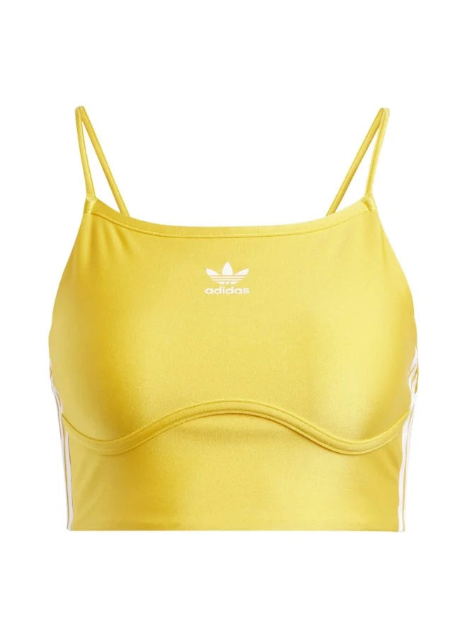 اديداس اوريجينالز adidas 3 S BRA TOP Yellow Originals Women TOPS