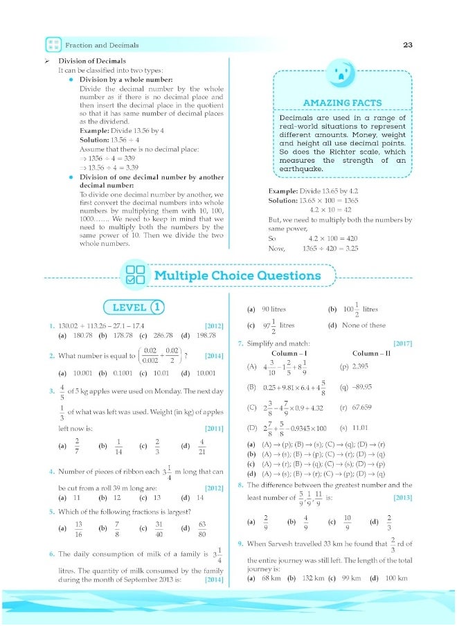 Oswaal One for All Olympiads Previous Year Solved Papers Class 7 Mathematics For 2025 Exam