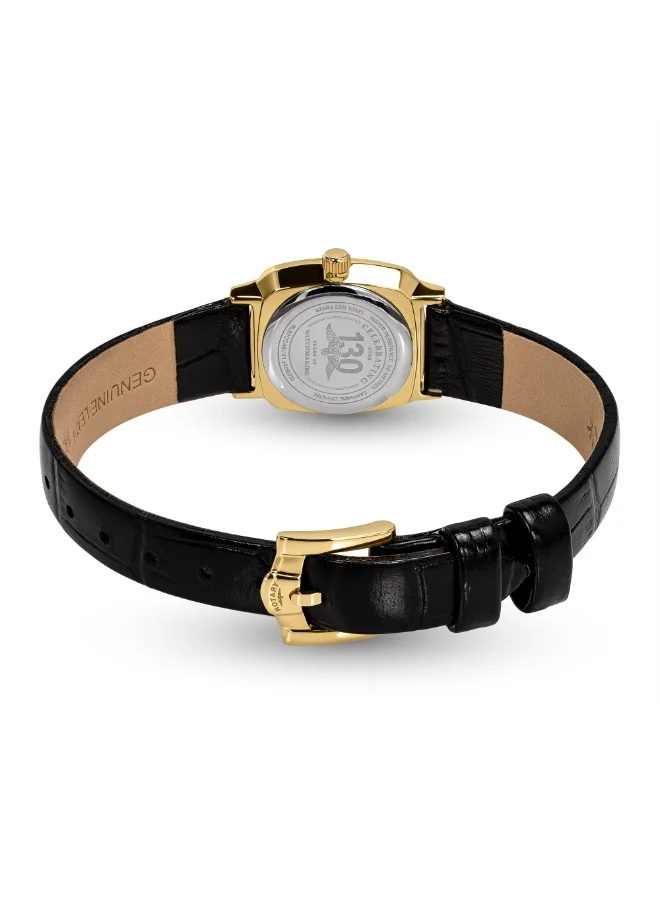 ROTARY  Rotary Ladies Heritage Astoria Mother Of Pearl Gold Plated Black Leather Strap Watch - RLS10046/41 for Women | Best Price UAE