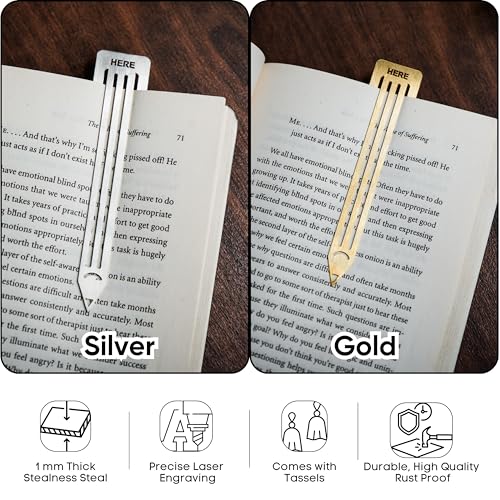 Genesis Arts Stainless Steel Bookmark Gifts | Metallic Pencil Design Bookmarks for BookReaders, Journals, Diaries, Novels Lovers | Birthday Gifting for Friends, Students, Teachers, Girlfriend - Image 3