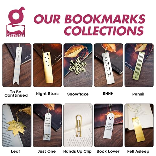 Genesis Arts Stainless Steel Bookmark Gifts | Metallic Pencil Design Bookmarks for BookReaders, Journals, Diaries, Novels Lovers | Birthday Gifting for Friends, Students, Teachers, Girlfriend - Image 5