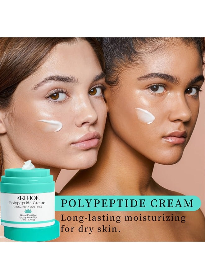 إيلهو كريم بولي ببتيد، مرطب مضاد للتجاعيد والشيخوخة، كريم مرطب للوجه، مرطب بروتين للوجه بالأحماض الأمينية، بشرة متماسكة، 50 مل - Image 3