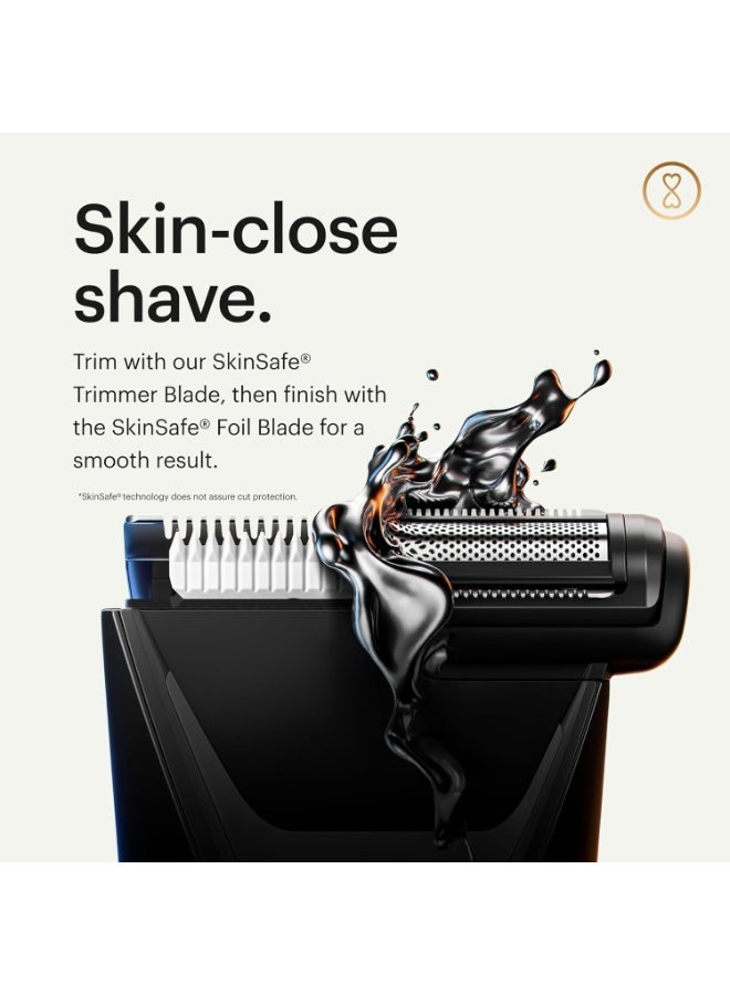 MANSCAPED® The Lawn Mower® 5.0 ULTRA Groin & Body Hair Trimmer – Dual-Head SkinSafe® Trimmer & Foil Blades, Waterproof Wet/Dry Groomer, USB-C Rechargeable with Travel Pouch, Men’s Ball Shaver - Image 3