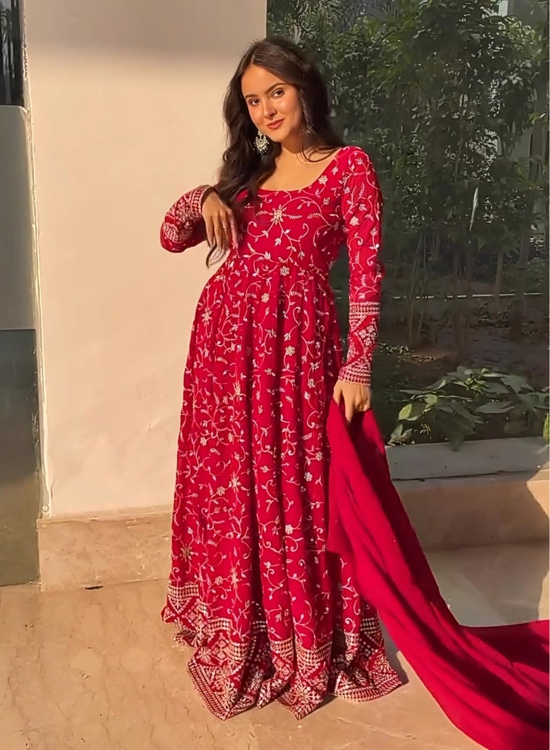 Anarkali Suit is luxury clothing considered to be high quality made by thread-sequins embroidery - Image 3