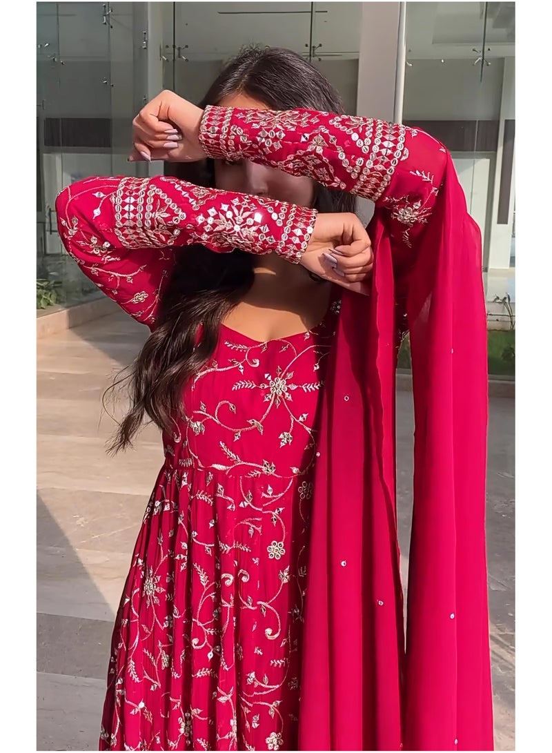 Anarkali Suit is luxury clothing considered to be high quality made by thread-sequins embroidery - Image 2