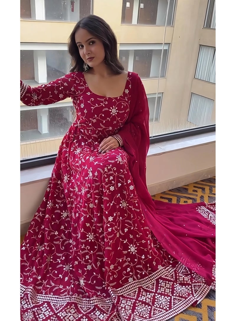 Anarkali Suit is luxury clothing considered to be high quality made by thread-sequins embroidery - Image 4