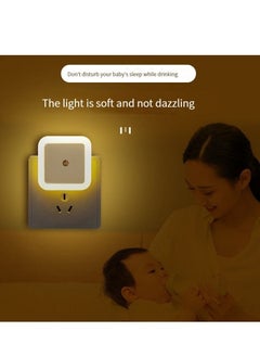 GELESE New square night light plug-in led bedroom light bedside night light socket light mood atmosphere light automatically turns on white at night  - Image 3