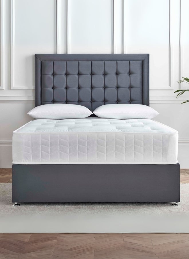 Bed and Mattress Home Dream Tide Tufted Upholstered Queen Size ( Mattress Size 150 X 200 CM ) Grey Color Bed Size 208 W X 150 L CM ( Mattress Sold Separately ) 