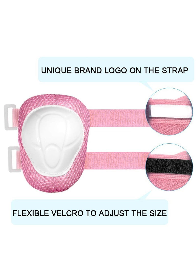 SOLARAE Kids/Teenager Protective Gear, 3-15 Years Knee Pads and Elbow Pads, 6 in 1 Set with Wrist Guard and Adjustable Strap for Rollerblading Skateboard Cycling Skating Bike Scooter - Image 3