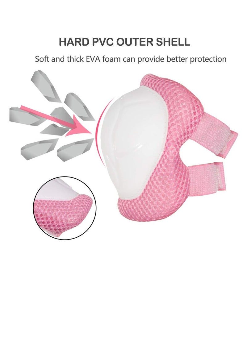SOLARAE Kids/Teenager Protective Gear, 3-15 Years Knee Pads and Elbow Pads, 6 in 1 Set with Wrist Guard and Adjustable Strap for Rollerblading Skateboard Cycling Skating Bike Scooter - Image 2