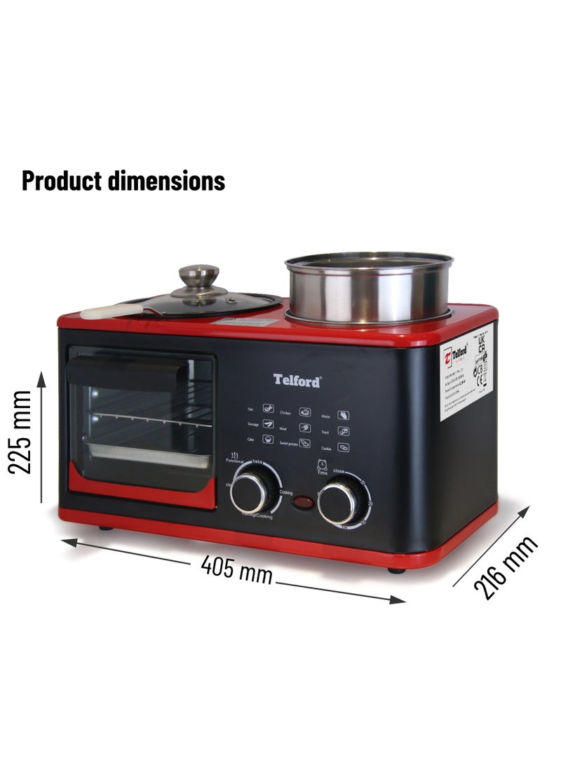 TELFORD 4 in 1 Breakfast Machine 1200 watts - Image 2