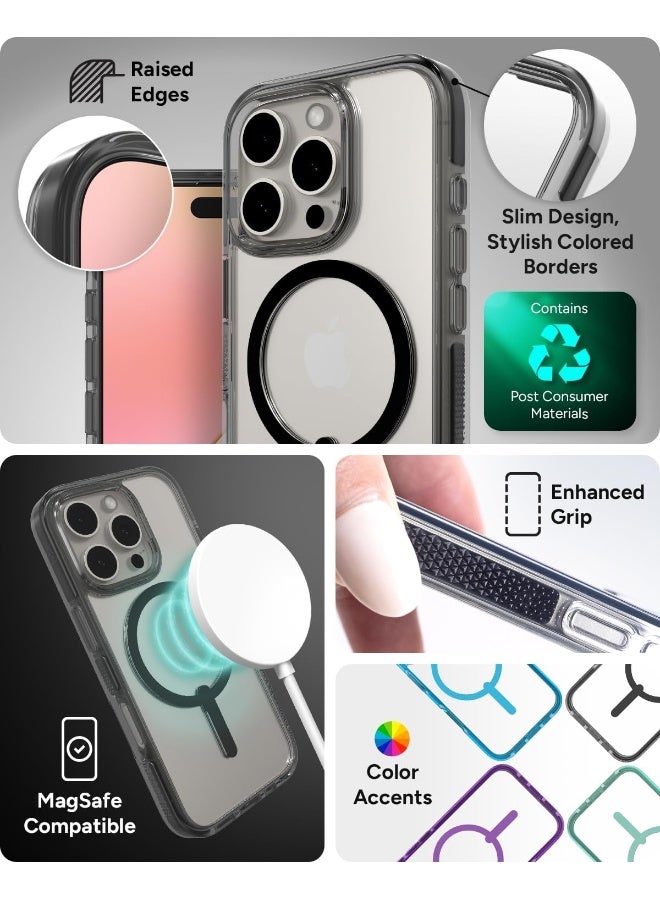 ZAGG Santa Cruz Snap Graphene-Reinforced Case MagSafe Compatible, Anti-Yellowing, Scratch-Resistant, Slim Design, Shockproof Phone Back Cover (16 Pro) Black - Image 5