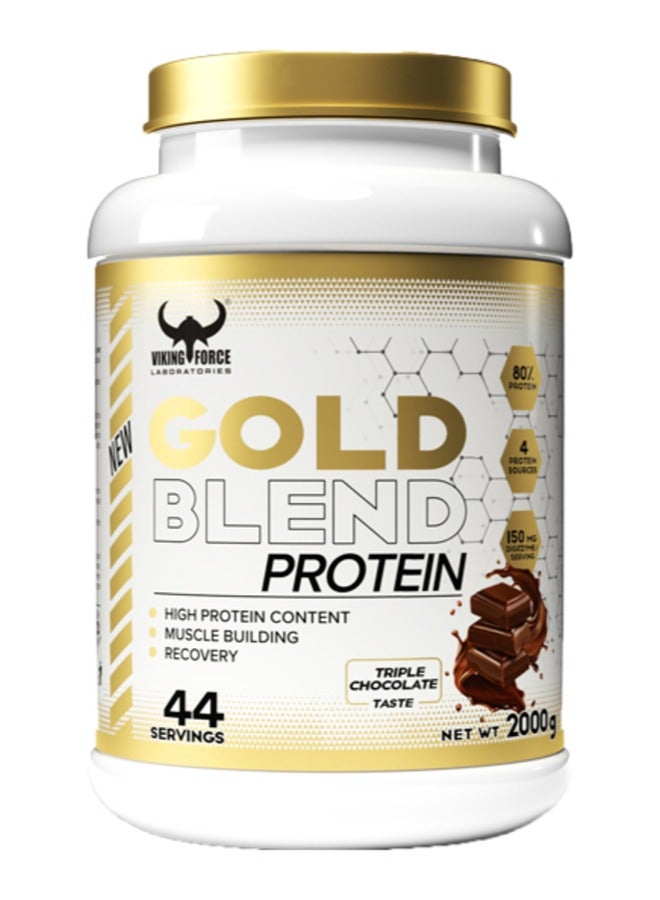 VIKING FORCE LABORATORIES Viking Gold Blend Protein, 36g per Scope. 2kg (DARK COOKIES)  - Image 1