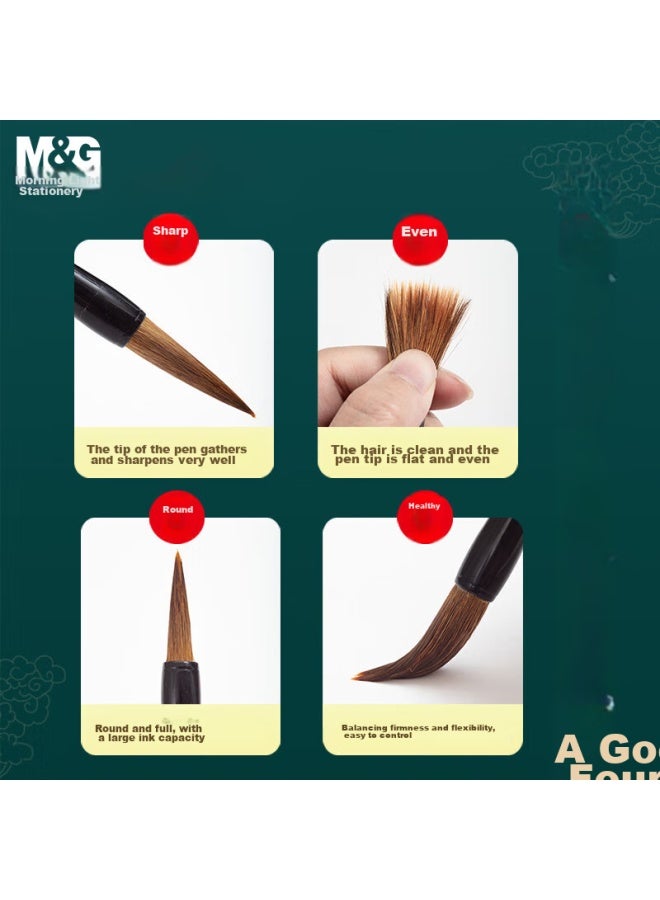 M&G Stationery Small Wolf Hair Brush Pen For Students' Calligraphy And Drawing, Beginner's Four Treasures Of The Study For Handwriting Practice, Jinpin Series, Birthday Gift Awby2801 - Image 4