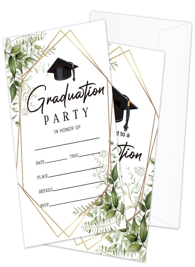 AWDSTN دعوات تخرج من AWDSTN Greenery مع أظرف، 20 مجموعة من إعلانات التخرج، دعوات لحفلات التخرج 2025 للجامعات والمدارس الإعدادية والماجستير -06 - Image 2