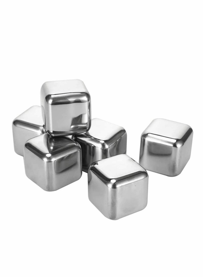 KASTWAVE مكعبات الثلج أحجار الويسكي – أحجار ويسكي من الفولاذ المقاوم للصدأ قابلة لإعادة الاستخدام – أحجار التبريد لمشروبك المفضل – حجارة معدنية سهلة الاستخدام مثالية لويسكي سكوتش بوربون والويسكي الأيرلندي - Image 1