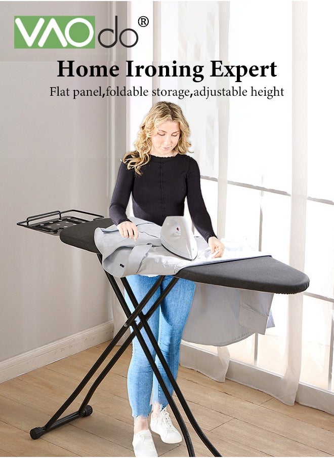 VAOdo Full Size Ironing Board with Small Ironing Board, Full Metal Construction Iron Board, Removable Heat & Scorch Resistant Fabric, Cord Holder, Anti-Skid Feet, Adjustable Tabletop  - Image 2