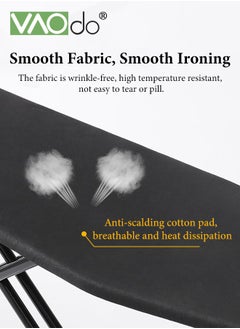 VAOdo Full Size Ironing Board with Small Ironing Board, Full Metal Construction Iron Board, Removable Heat & Scorch Resistant Fabric, Cord Holder, Anti-Skid Feet, Adjustable Tabletop  - Image 5