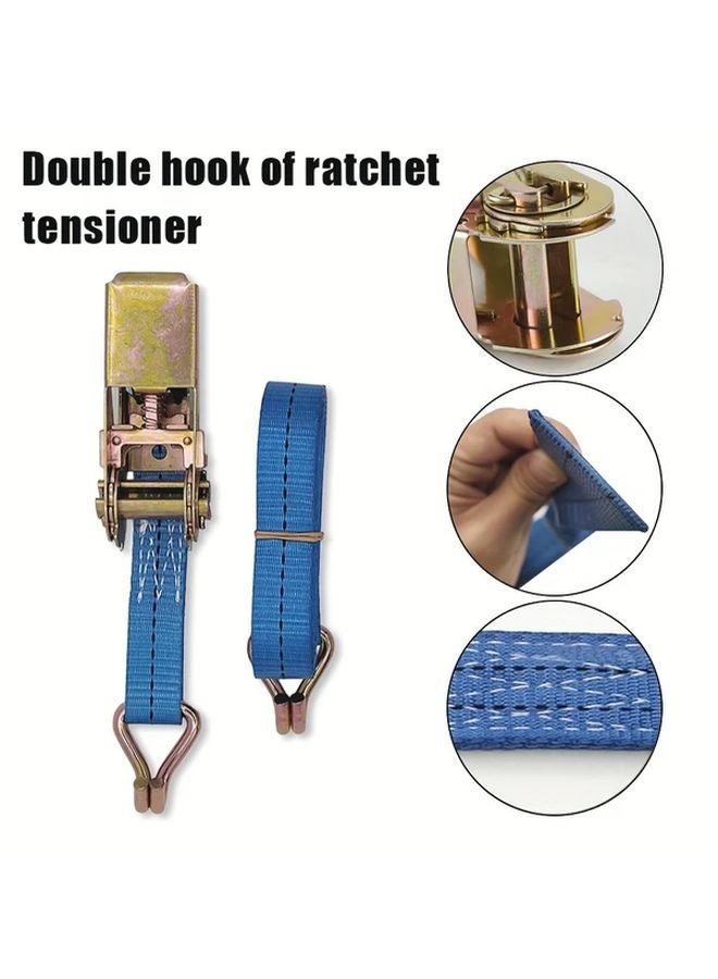 Model A Heavy Duty Polyester Ratchet Straps 196.85 Inch for Cargo Securing Trucks Cars Motorcycles - Image 2