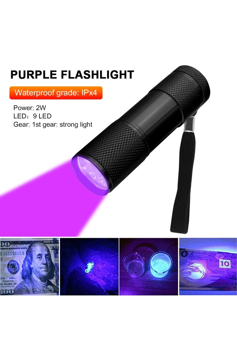 Black LED UV Flashlight Ultraviolet Torch Mini UV Light Pet Urine Stains Detector Fluorescent Anti-c