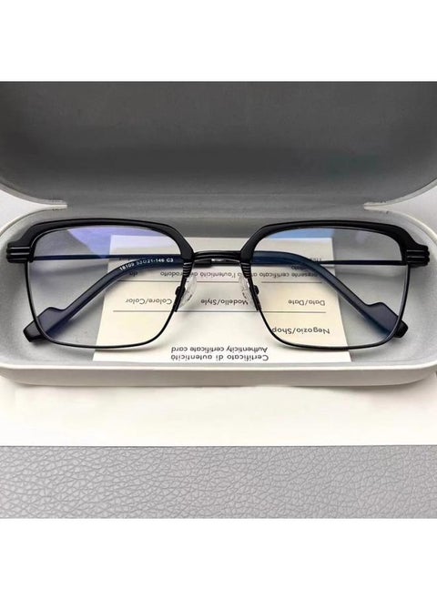 Photochromic Anti-blue Light Glasses Trendy Half-frame Myopia Glasses Ruan Shuai Plain Glasses Frame Photochromic Myopia Glasses
