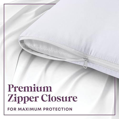 CIRCLESHOME European Pillow Protectors - 100% Cotton Breathable Pillowcases - 26 X 26 Square Pillowcases - Protects Pillows from Dirt, Dust and Debri (European- 2 Pack- 26x26) - Image 5