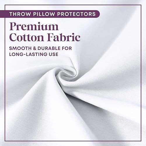 CIRCLESHOME European Pillow Protectors - 100% Cotton Breathable Pillowcases - 26 X 26 Square Pillowcases - Protects Pillows from Dirt, Dust and Debri (European- 2 Pack- 26x26) - Image 4