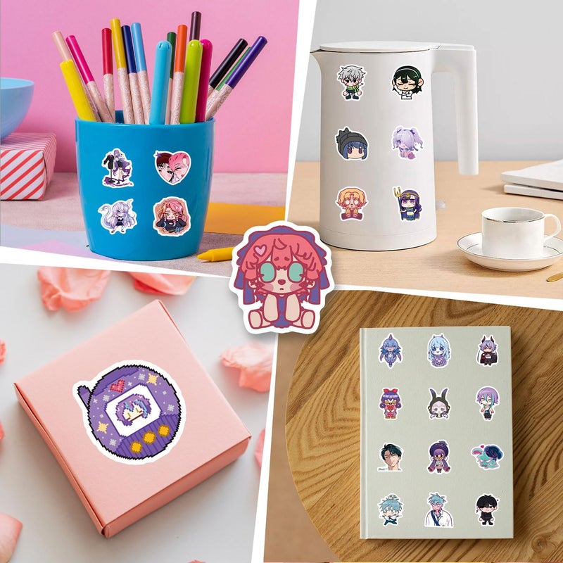 BLCAFEE 150pcs Alien Stage Aesthetics Cartoon Waterproof Vinyl Stickers for Water Bottles Laptop Suitcase for Birthday Party Supplies Halloween Decoration Favors - Image 5