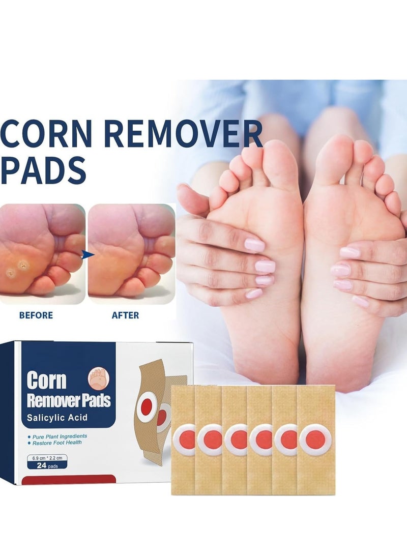 MQ 24 Pack Corn Remover Pads, Corn & Callus Removal for Feet, Corn Removal Plaster with Hole, Say Goodbye to Corns and Calluses, Skin Exfoliation and Repair, Revitalized Foot Health - Image 2
