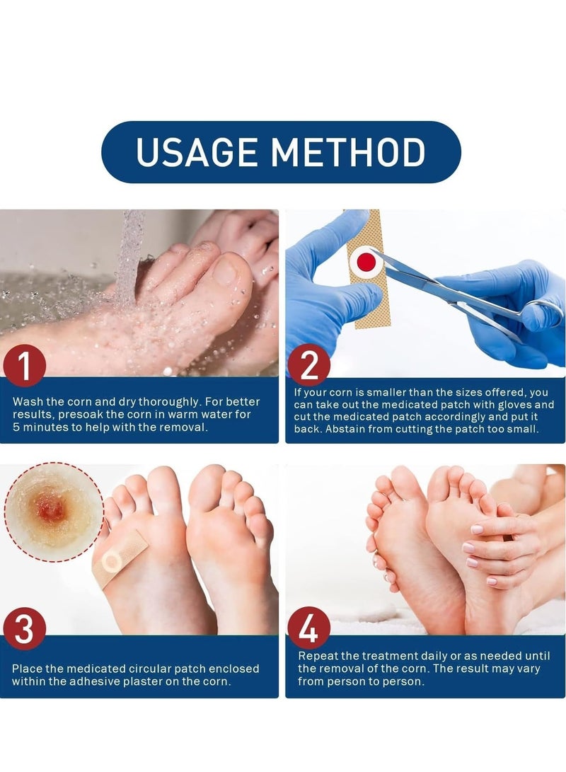MQ 24 Pack Corn Remover Pads, Corn & Callus Removal for Feet, Corn Removal Plaster with Hole, Say Goodbye to Corns and Calluses, Skin Exfoliation and Repair, Revitalized Foot Health - Image 5