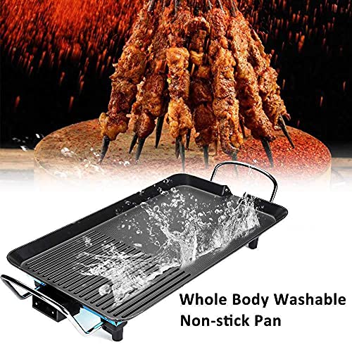 Olpad Korean BBQ Grill Electric Griddle Smokeless Non-Stick Indoor Grilled Meat Baking Hotplate Teppanyaki Household Outdoor - Image 4