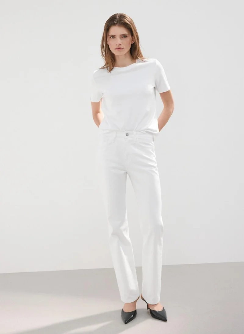 Mango  Matilda High-Rise Straight Jeans for Women | Best Price UAE