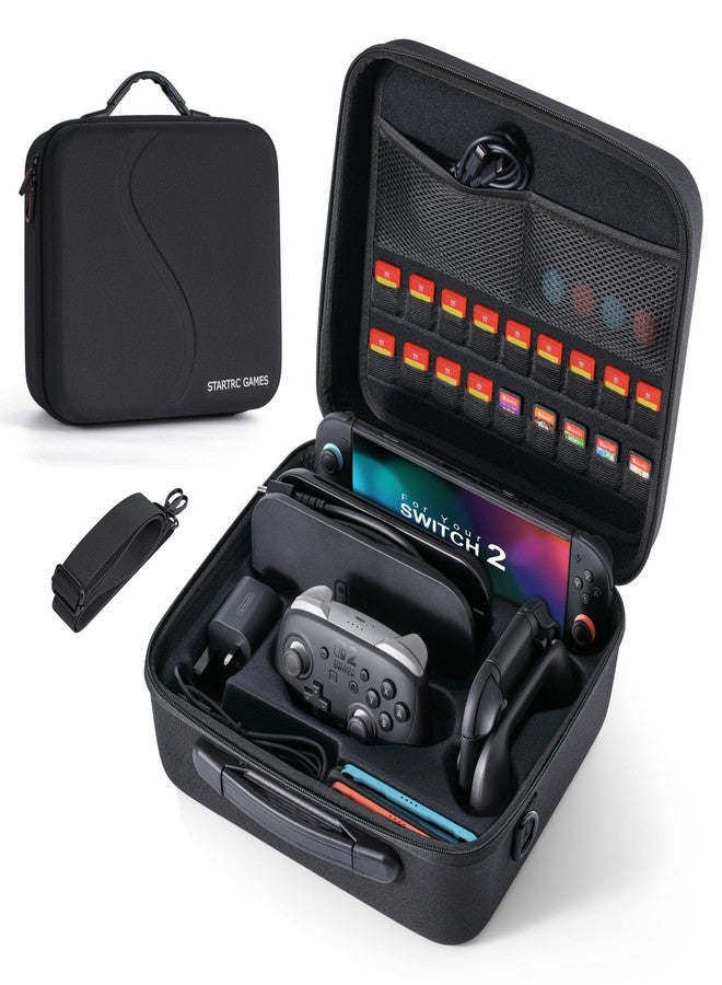 STARTRC GAMES Switch 2 Carrying Case for Nintendo Switch 2 (2025), Large All in One Hard Travel Case with Game Card Slots, Portable Protective Carry Bag for Switch 2, Pro Controller and Other Accessories - Image 1