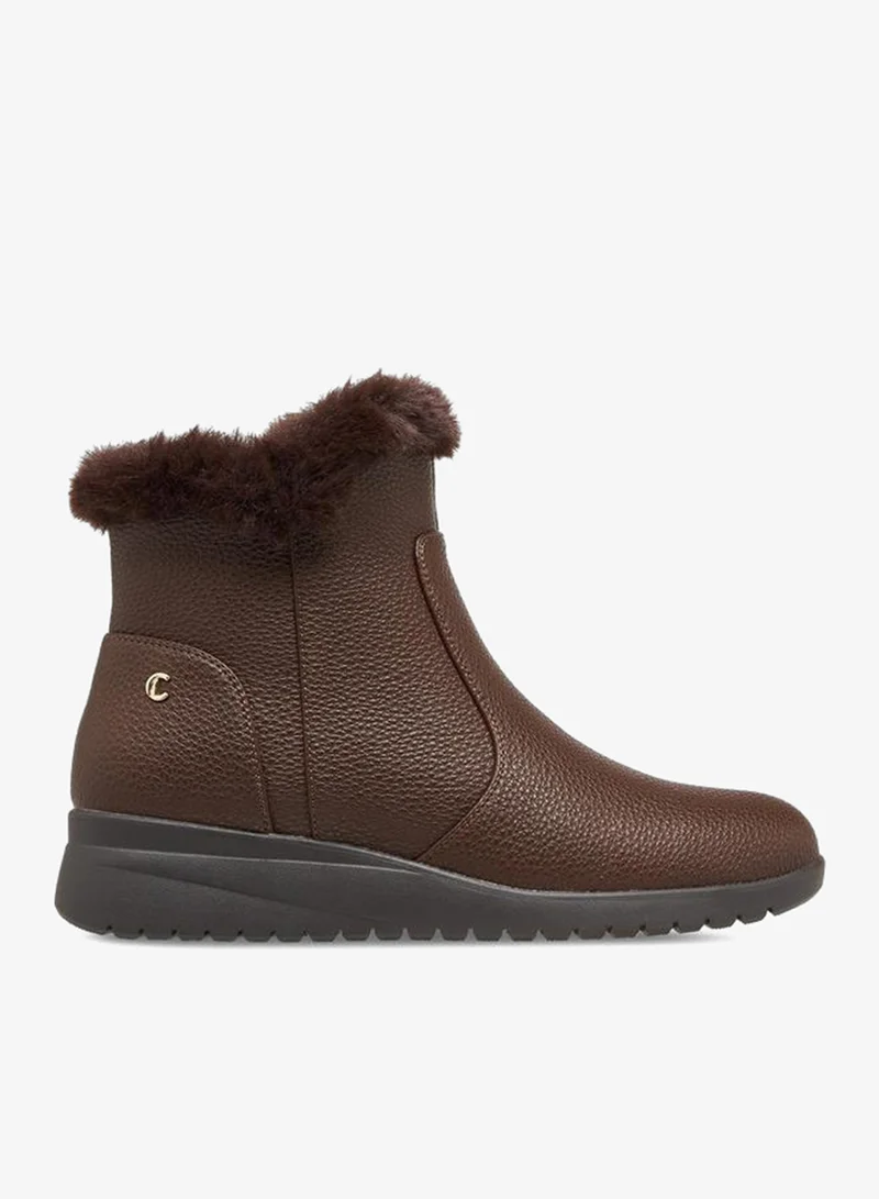 لو كونفورت بوت نسائي للكاحل بفرو