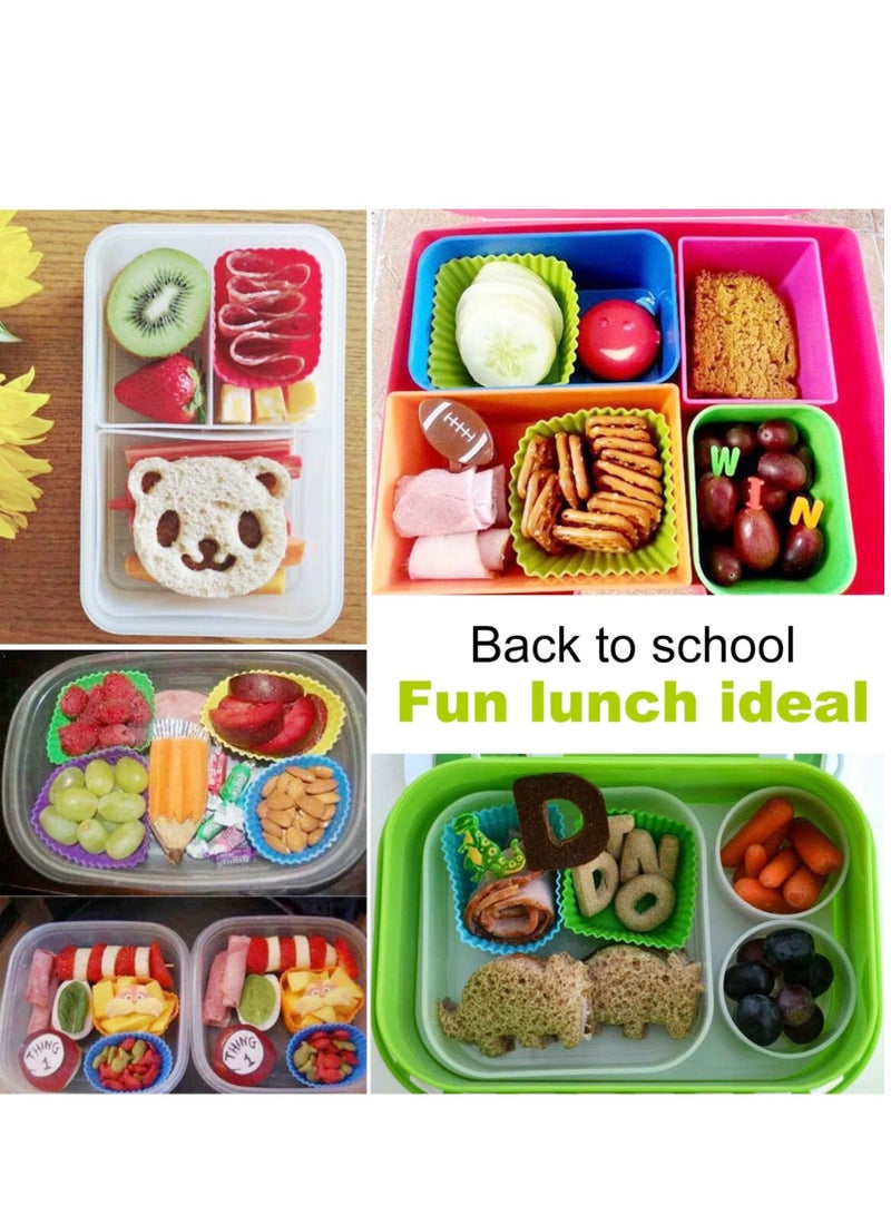 Y&D 40 Pcs Silicone Lunch Box Dividers, Bento Bundle Dividers for Kids Accessories  - Image 2