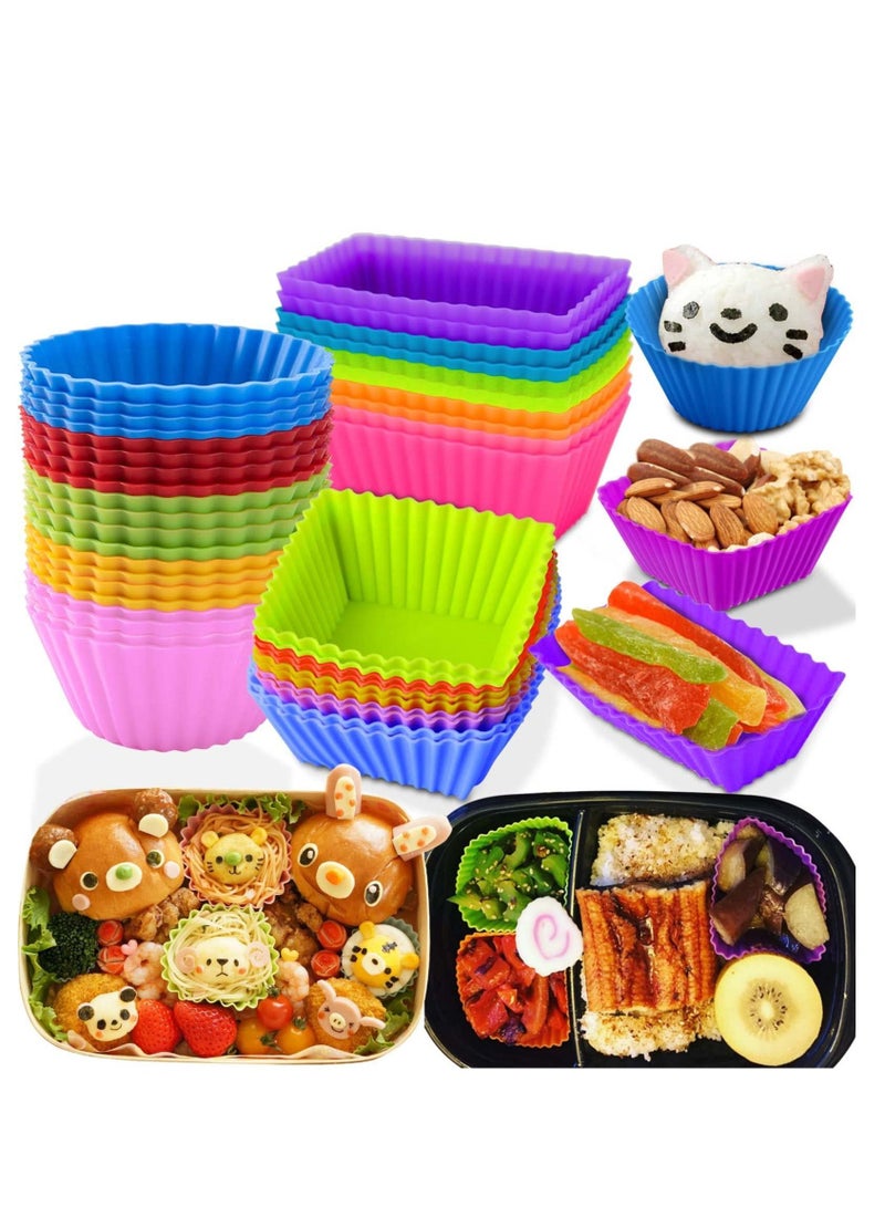 Y&D 40 Pcs Silicone Lunch Box Dividers, Bento Bundle Dividers for Kids Accessories  - Image 1