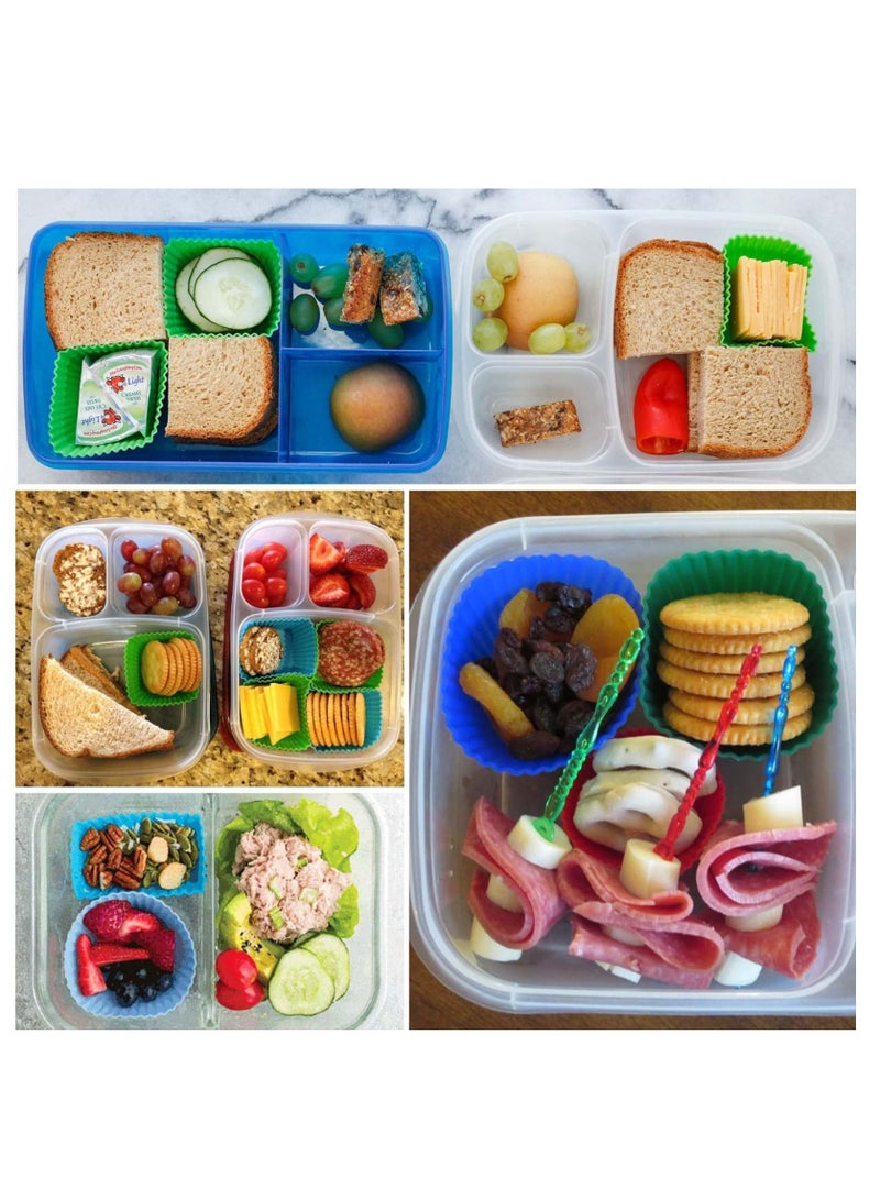 Y&D 40 Pcs Silicone Lunch Box Dividers, Bento Bundle Dividers for Kids Accessories  - Image 3