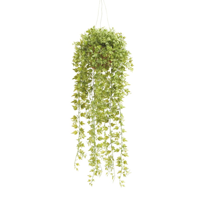 Homez artificial plant ivy hanging in pot, green 17*17*50cm